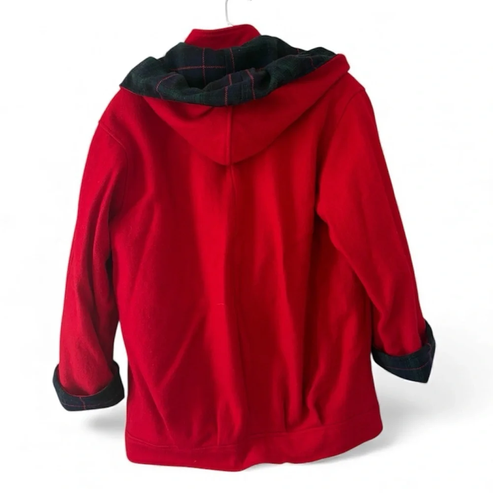 Vintage Hunt Club Wool Hooded Jacket Red Size 8